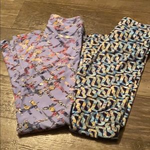 LuLaRoe L/XL girl leggings